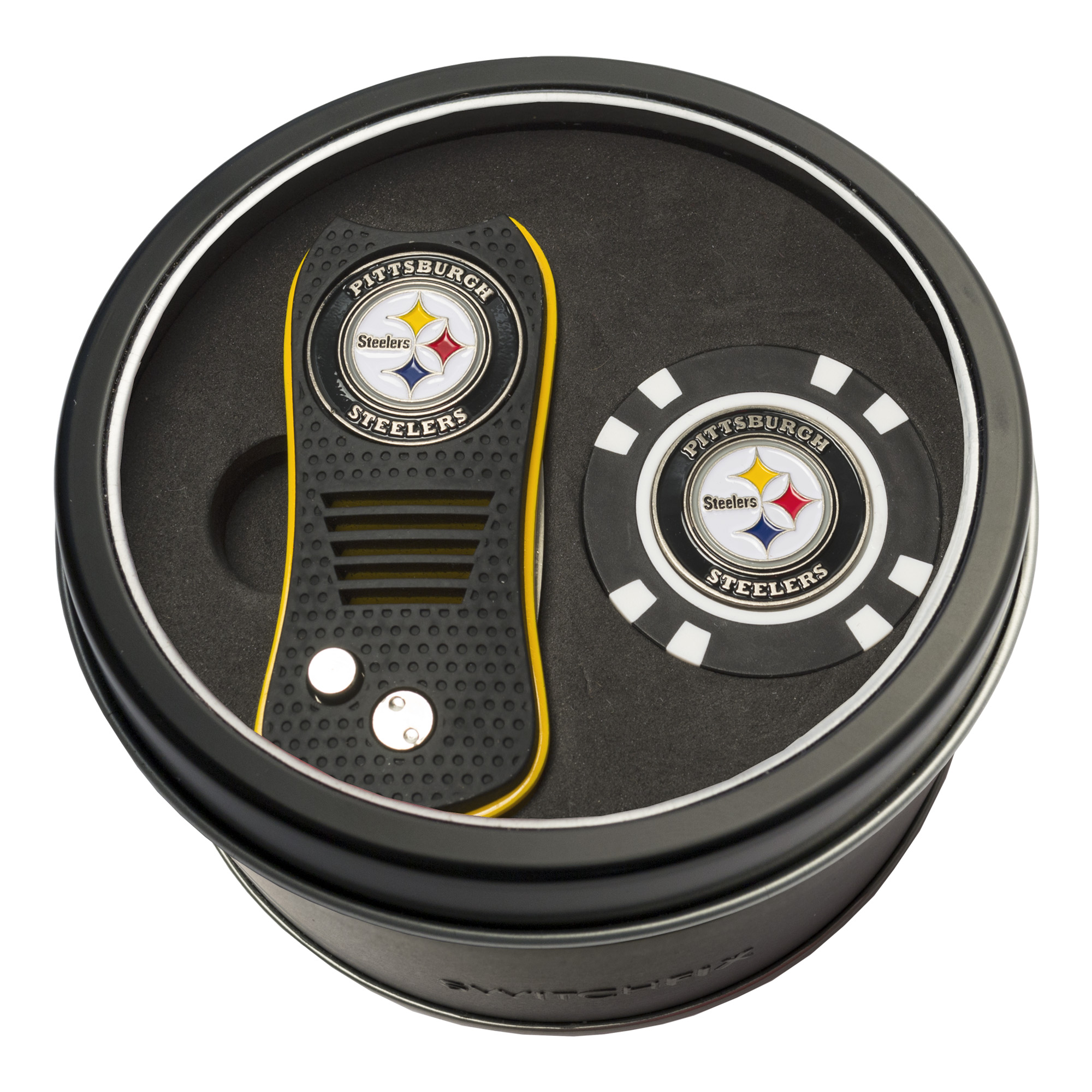 Pittsburgh Steelers Switchfix + Golf Chip Tin Gift Set
