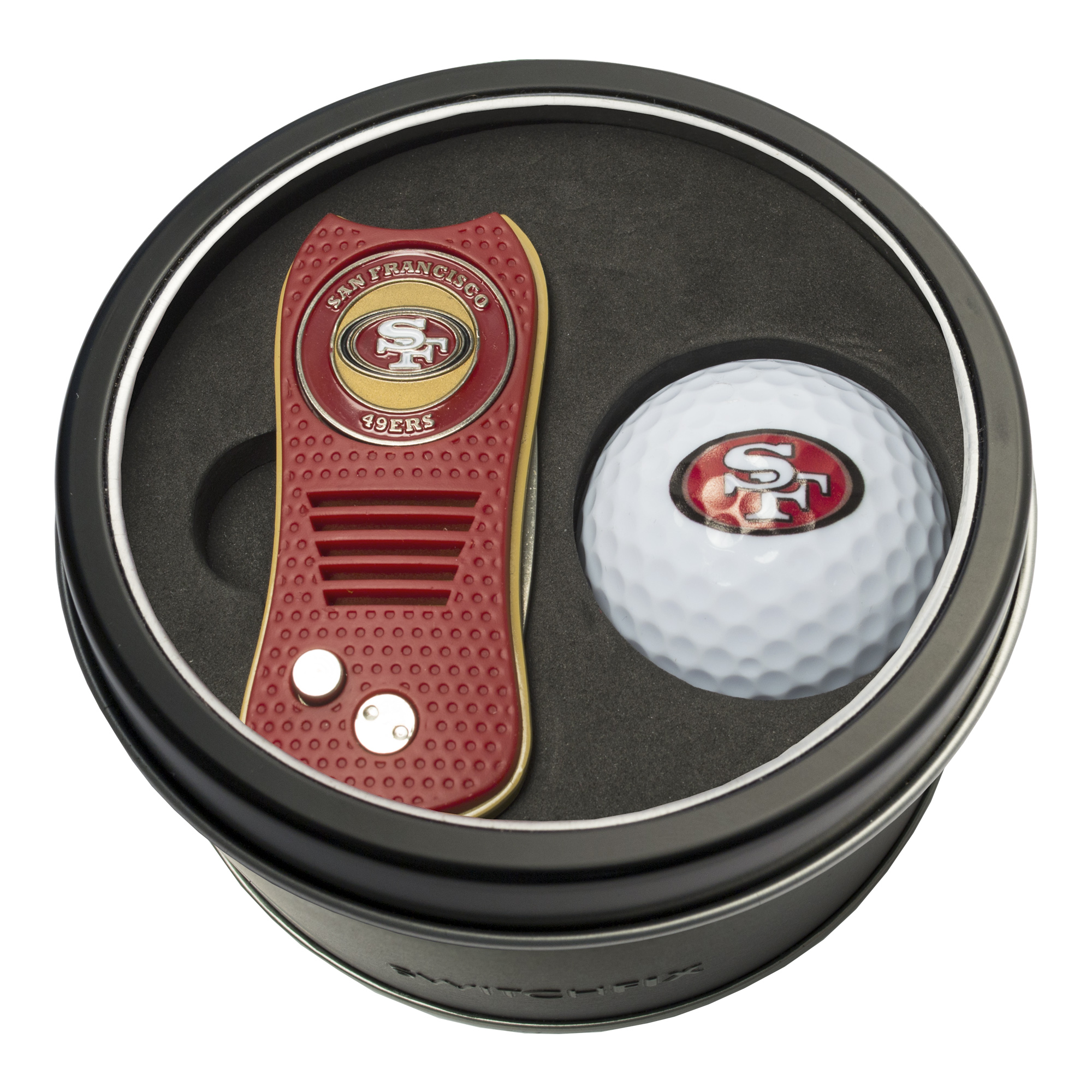 San Francisco 49ers Switchfix + Golf Ball Tin Gift Set
