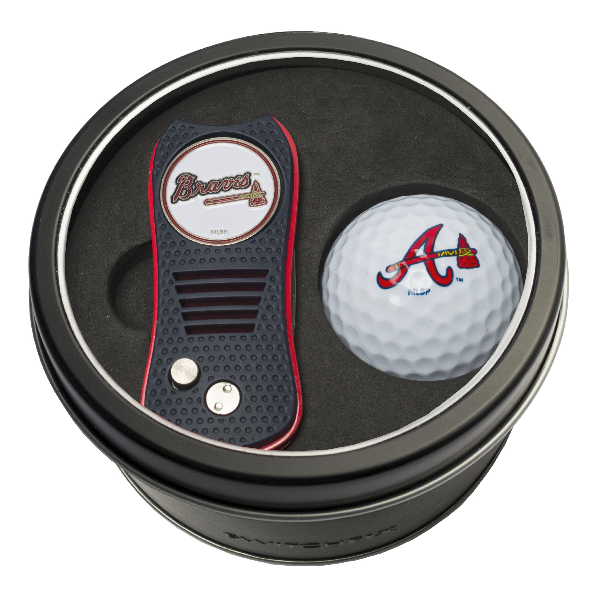 Atlanta Braves Switchfix + Golf Ball Tin Gift Set