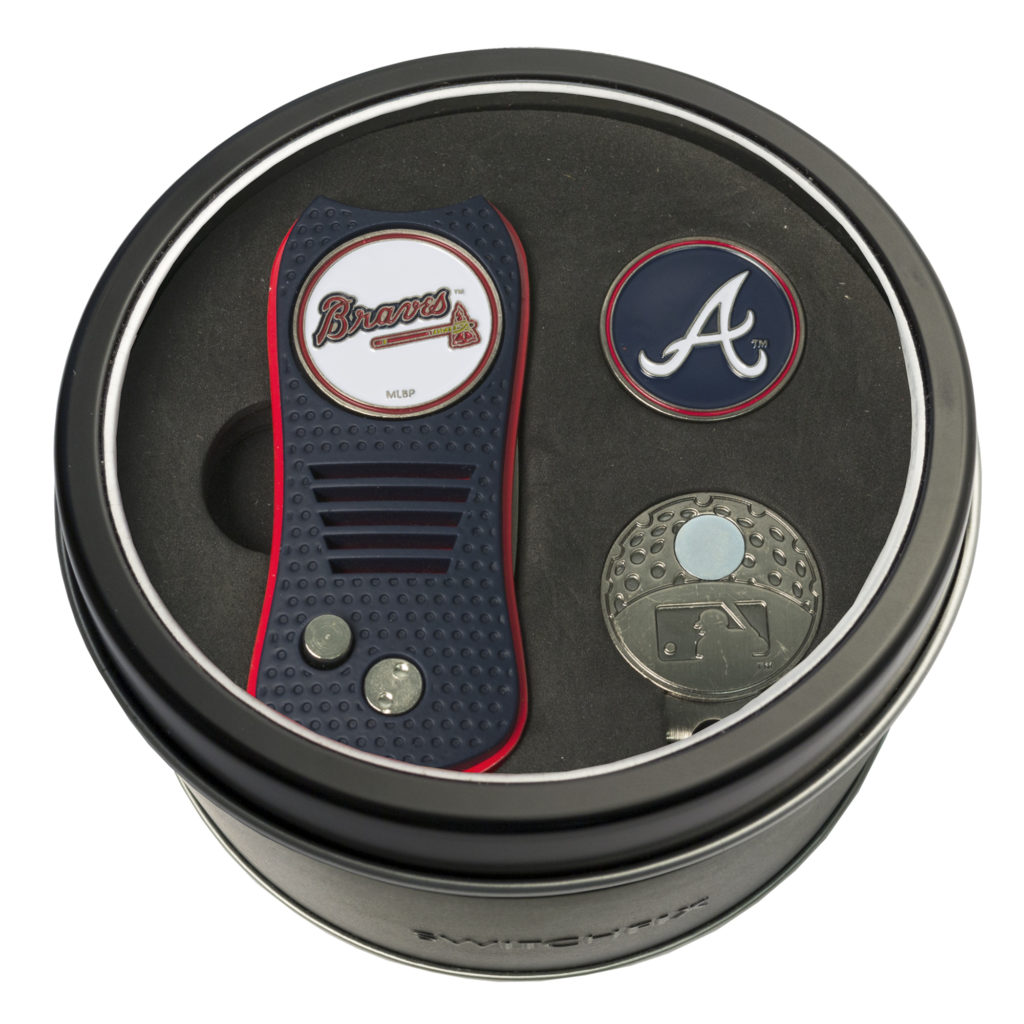Atlanta Braves Switchfix + Cap Clip + Ball Marker Tin Gift Set