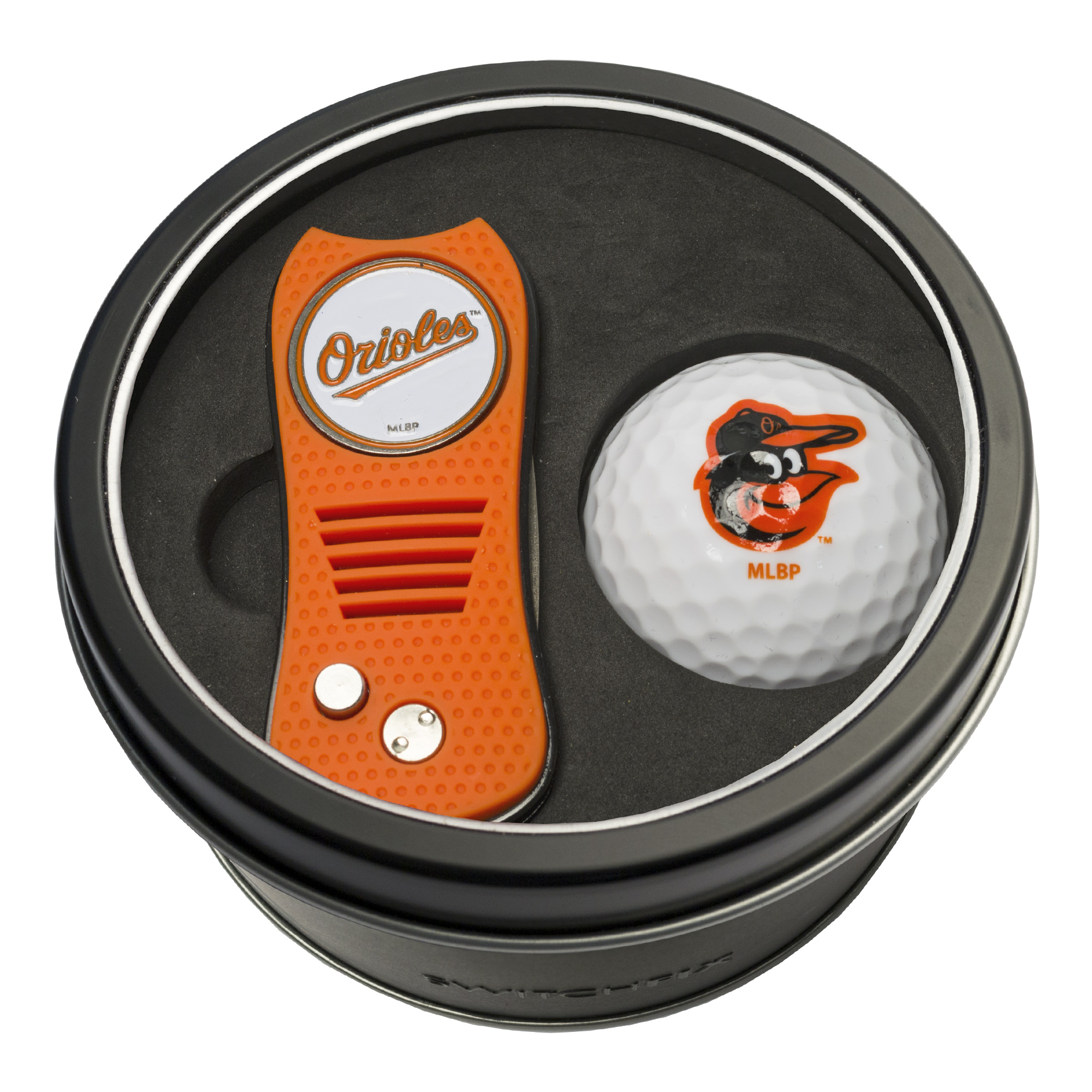 Baltimore Orioles Switchfix + Golf Ball Tin Gift Set