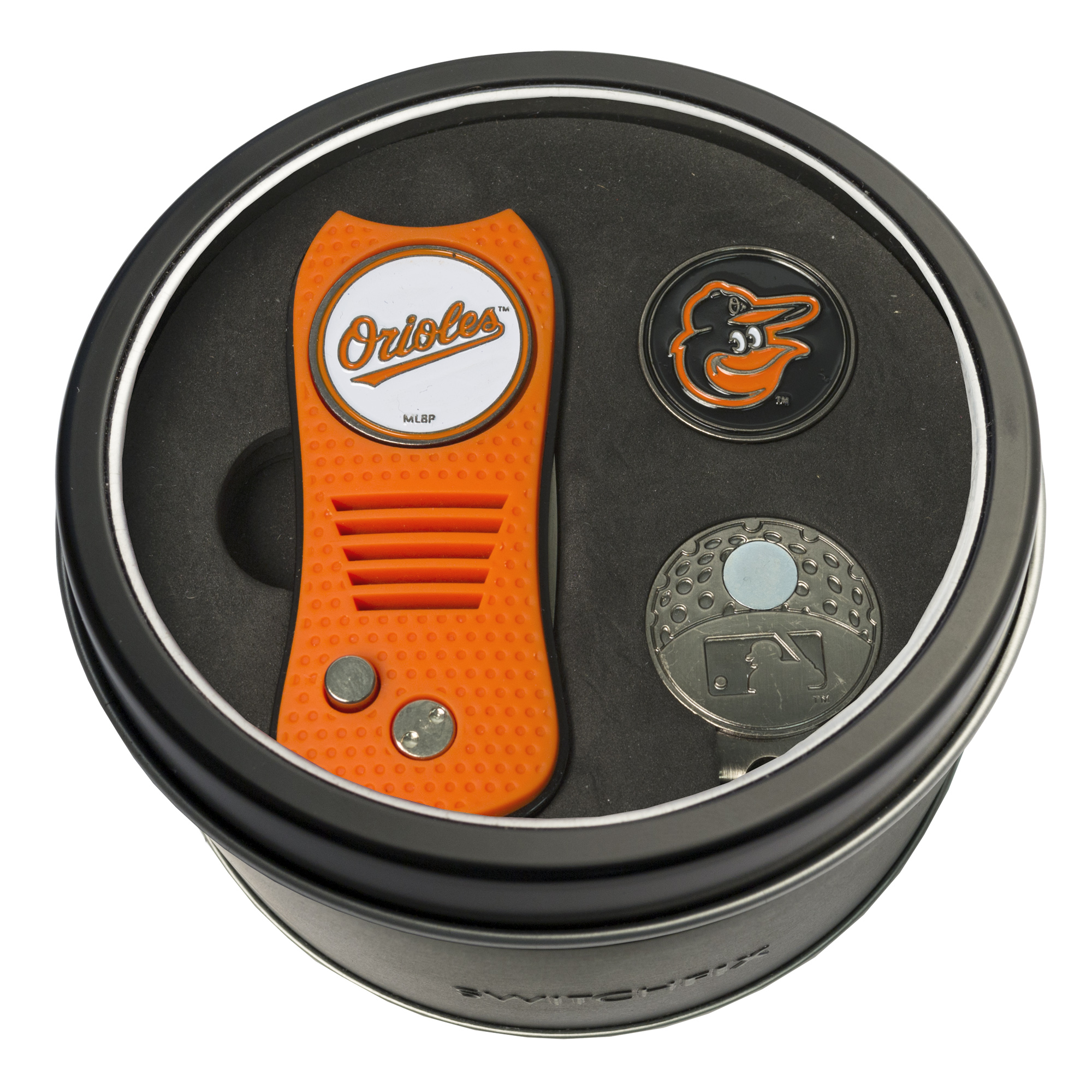 Baltimore Orioles Switchfix + Cap Clip + Ball Marker Tin Gift Set