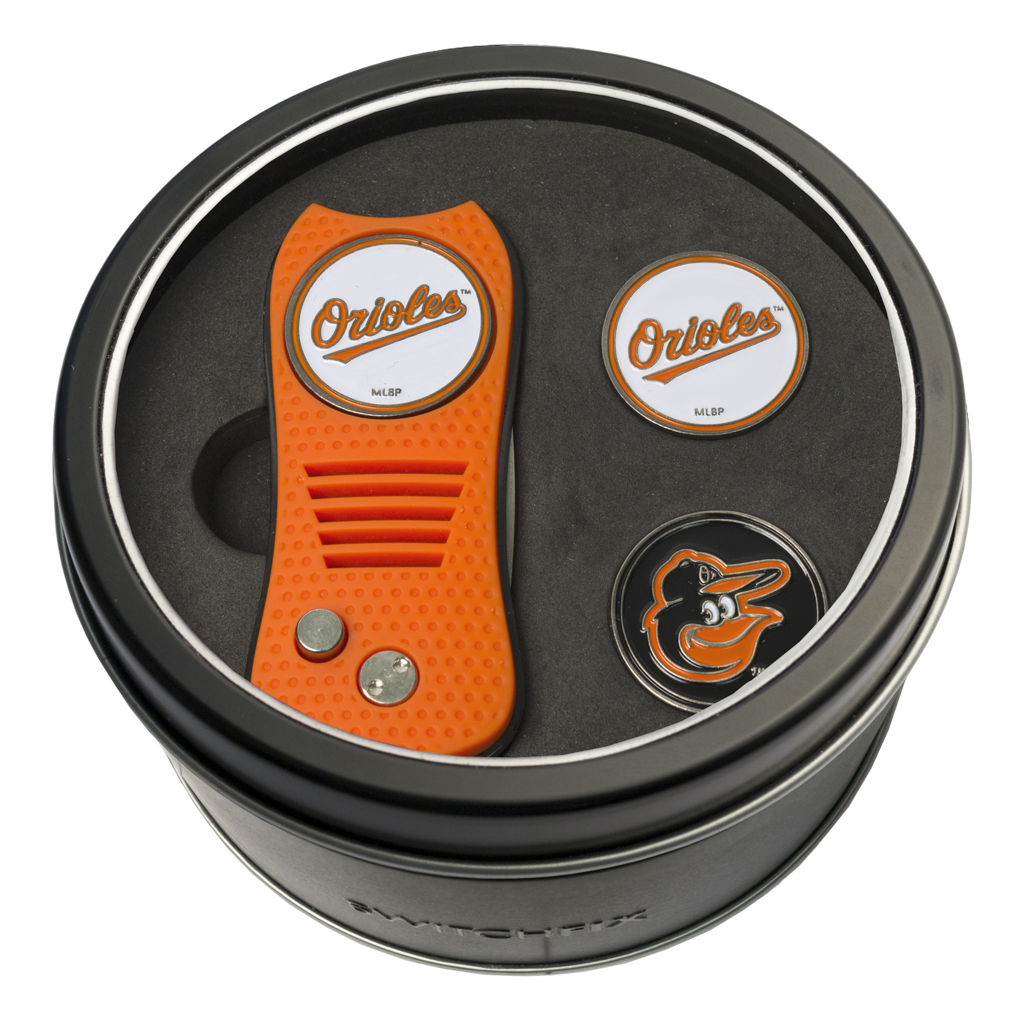 Baltimore Orioles + 2 Ball Marker Tin Gift Set