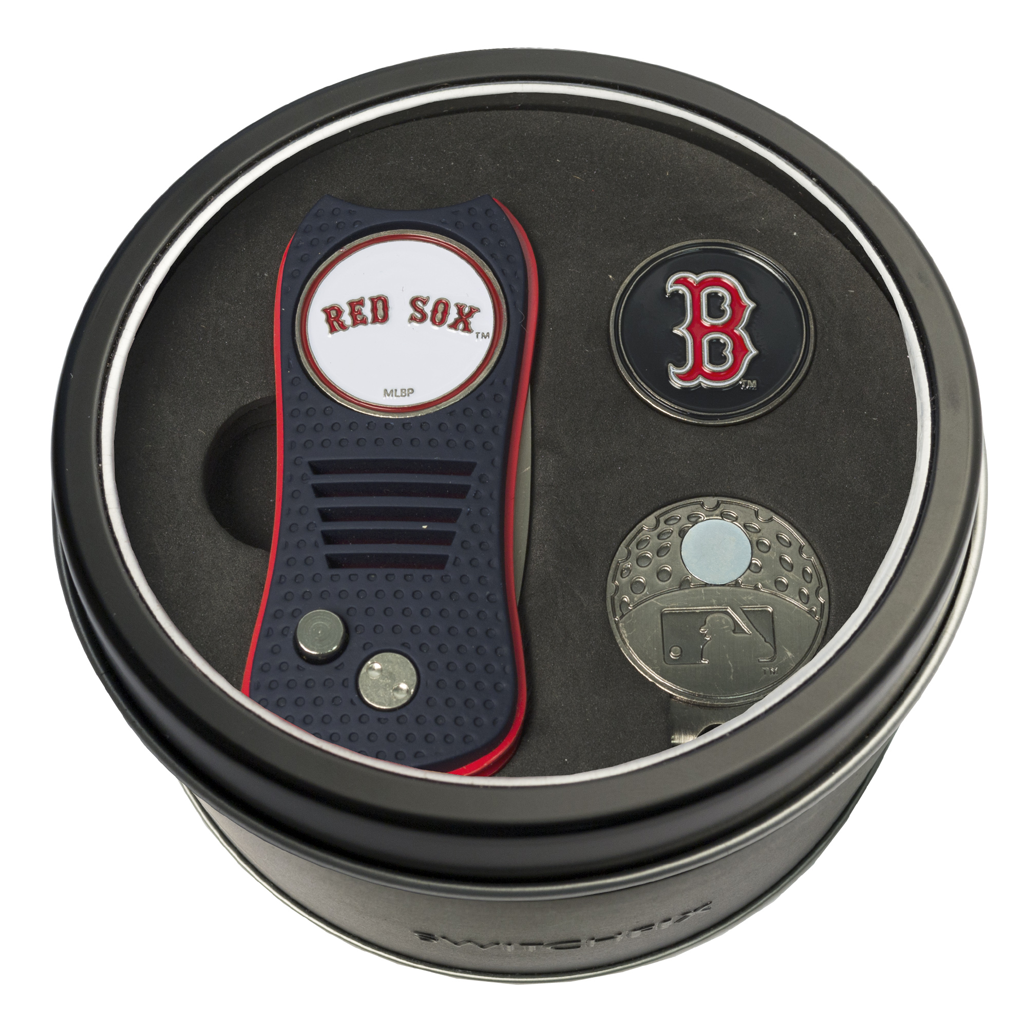 Boston Red Sox Switchfix + Cap Clip + Ball Marker Tin Gift Set