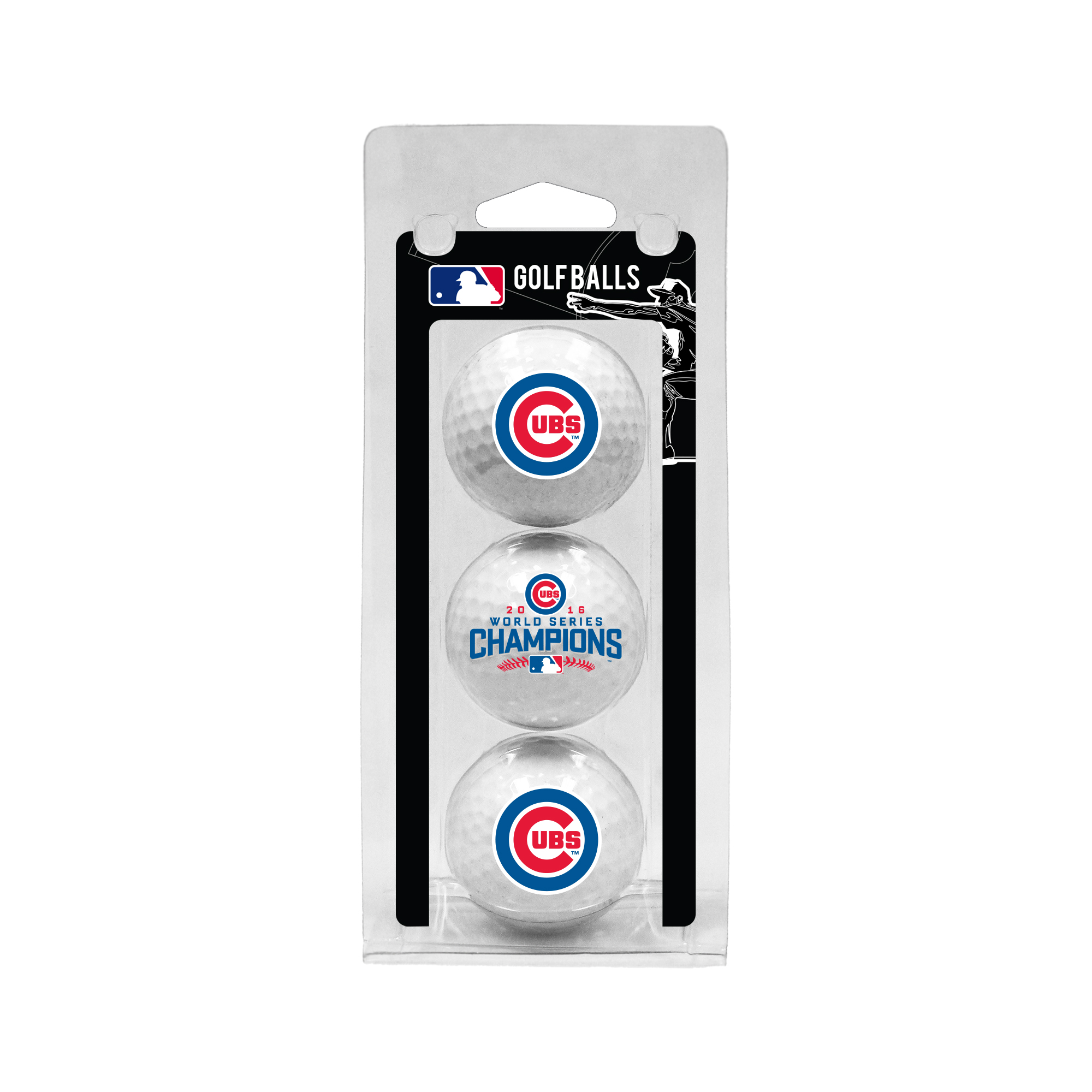 Chicago Cubs World Series Champions 3 Ball Pack