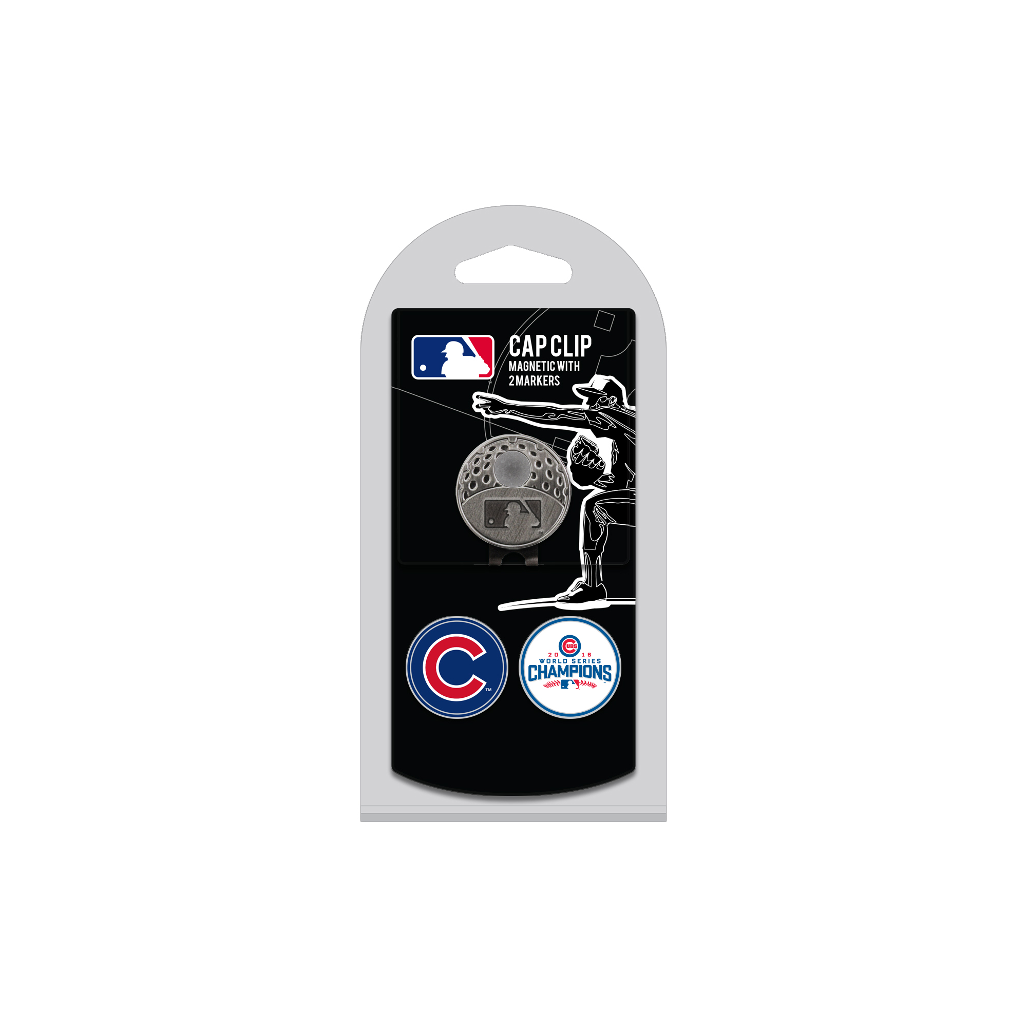 Chicago Cubs World Series Champions Cap Clip with 2 Golf Ball Markers