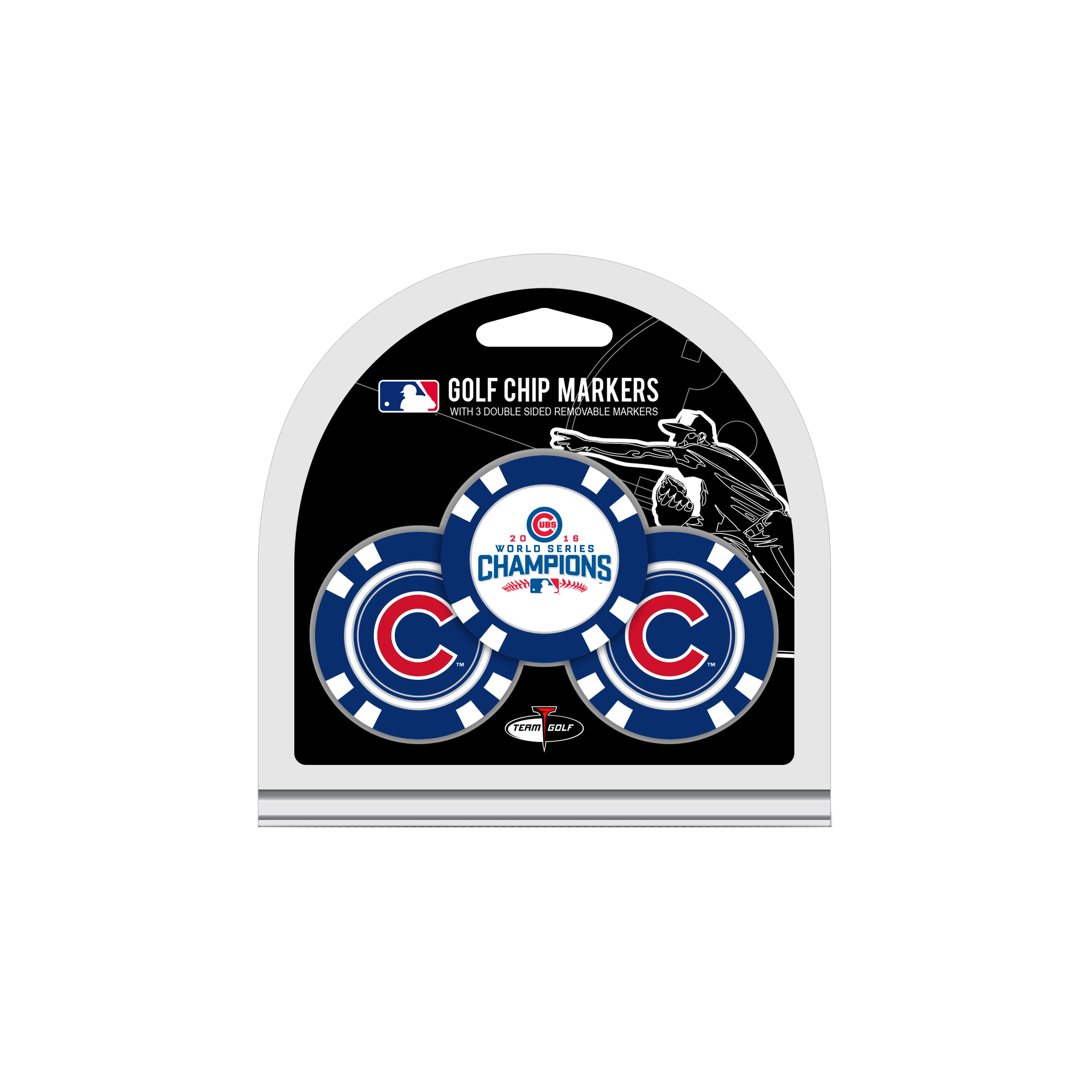 Chicago Cubs World Series Champions 3 Pack Golf Chip Ball Markers