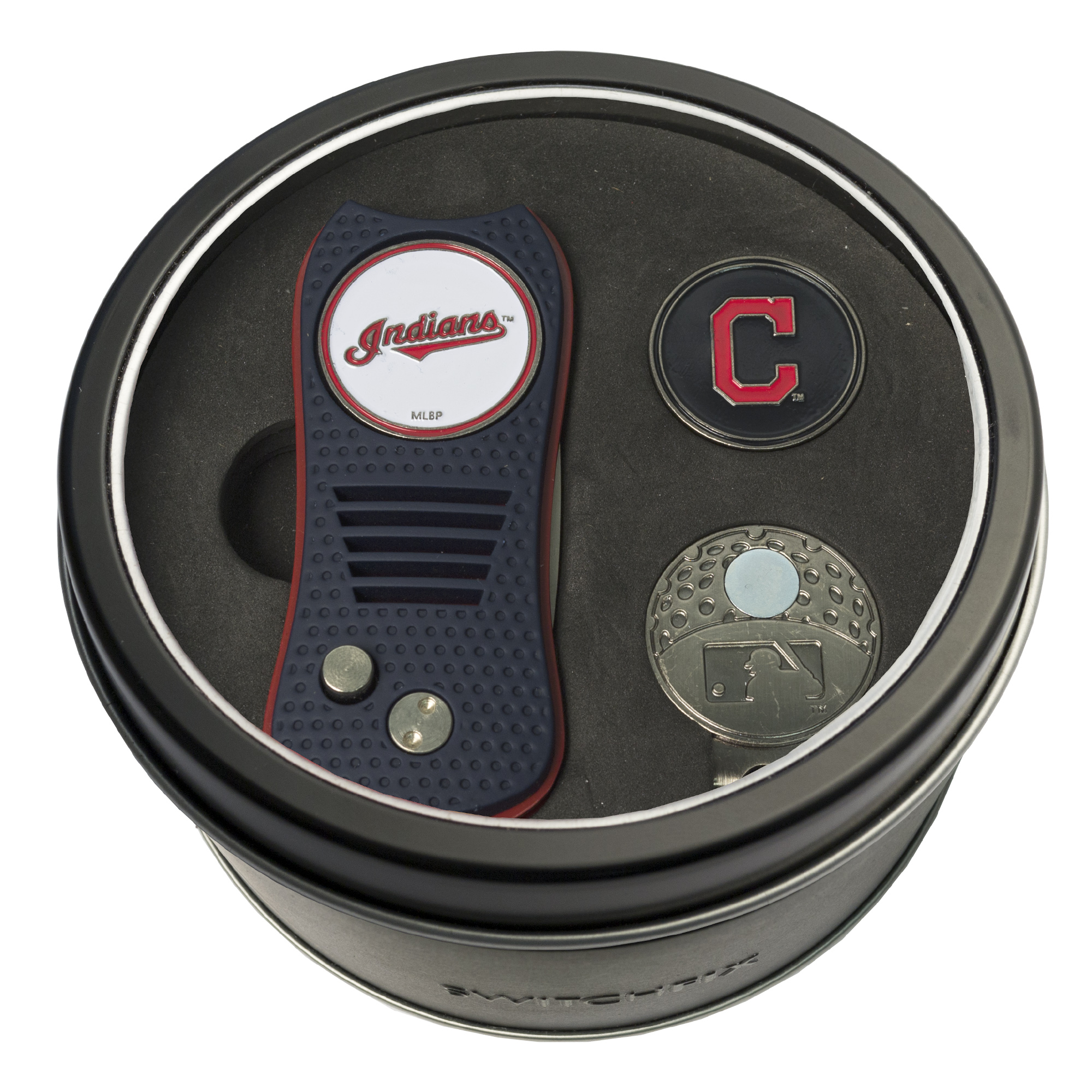 Cleveland Indians Switchfix + Cap Clip + Ball Marker Tin Gift Set