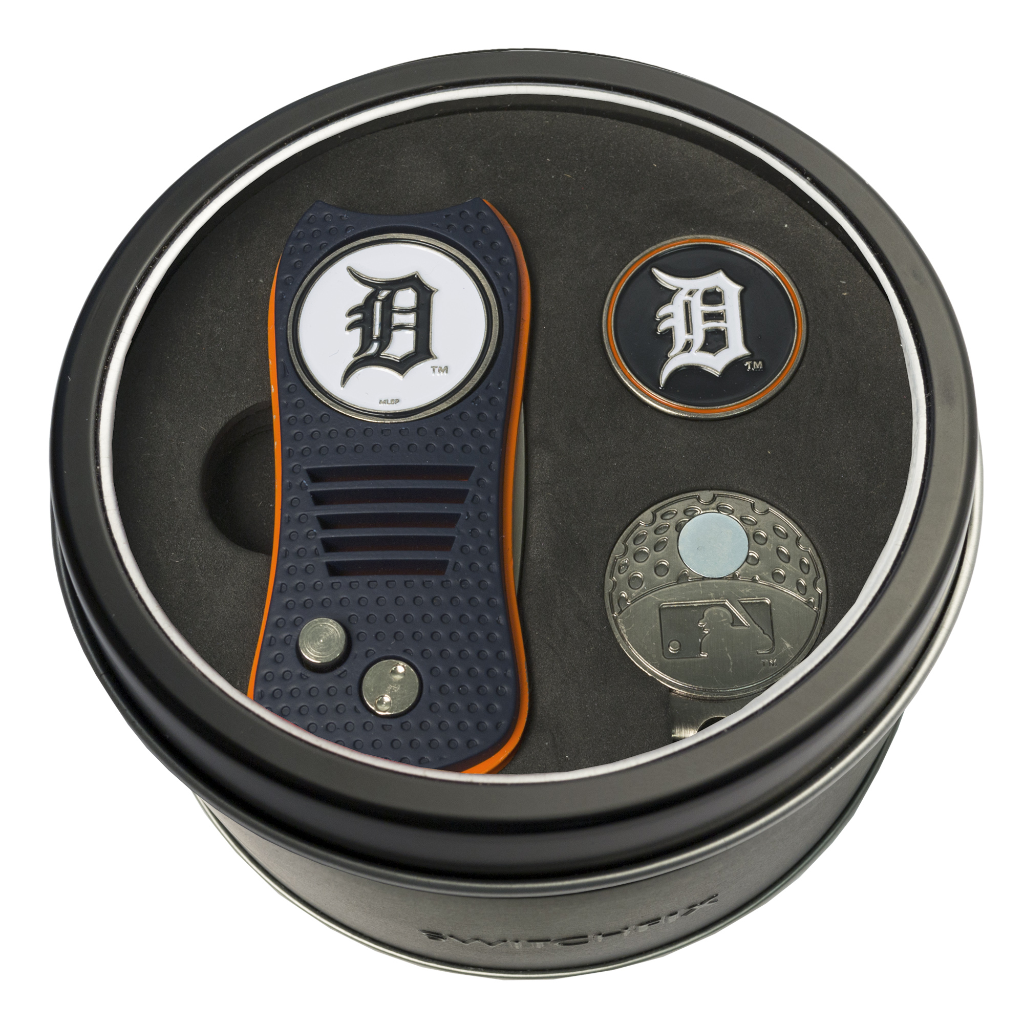Detroit Tigers Switchfix + Cap Clip + Ball Marker Tin Gift Set
