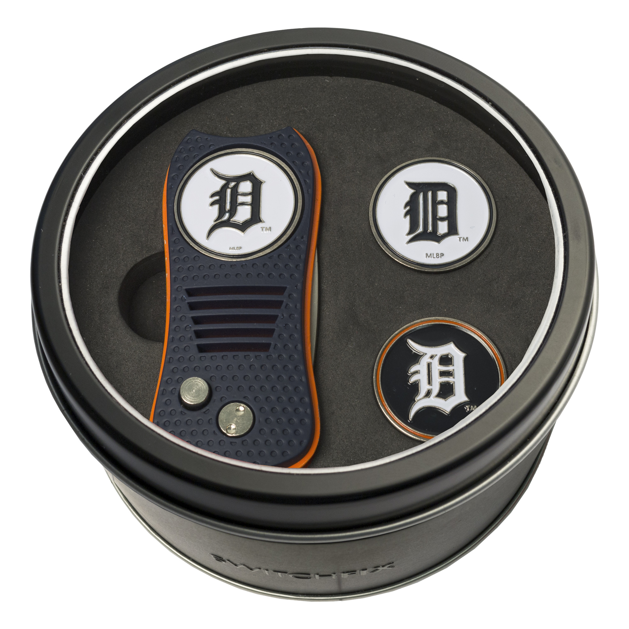 Detroit Tigers Switchfix + 2 Ball Marker Tin Gift Set