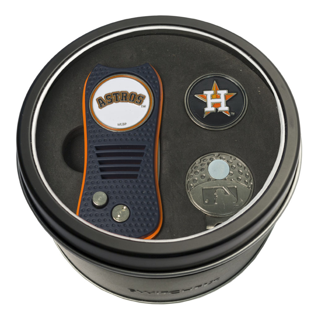 Houston Astros Switchfix + Cap Clip + Ball Marker Tin Gift Set