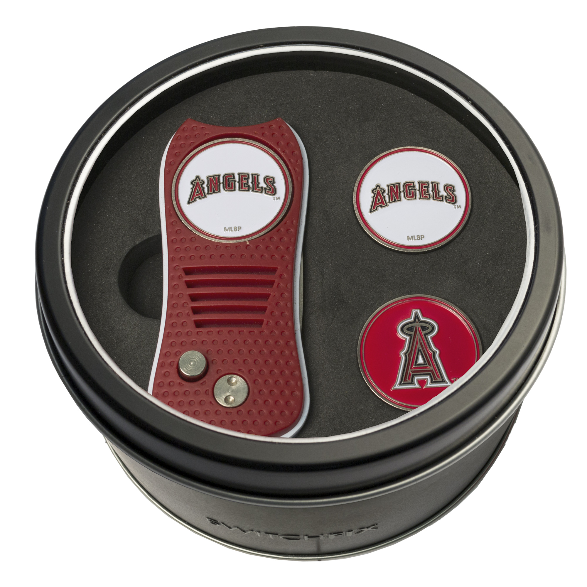 Los Angeles Angels Switchfix + 2 Ball Marker Tin Gift Set