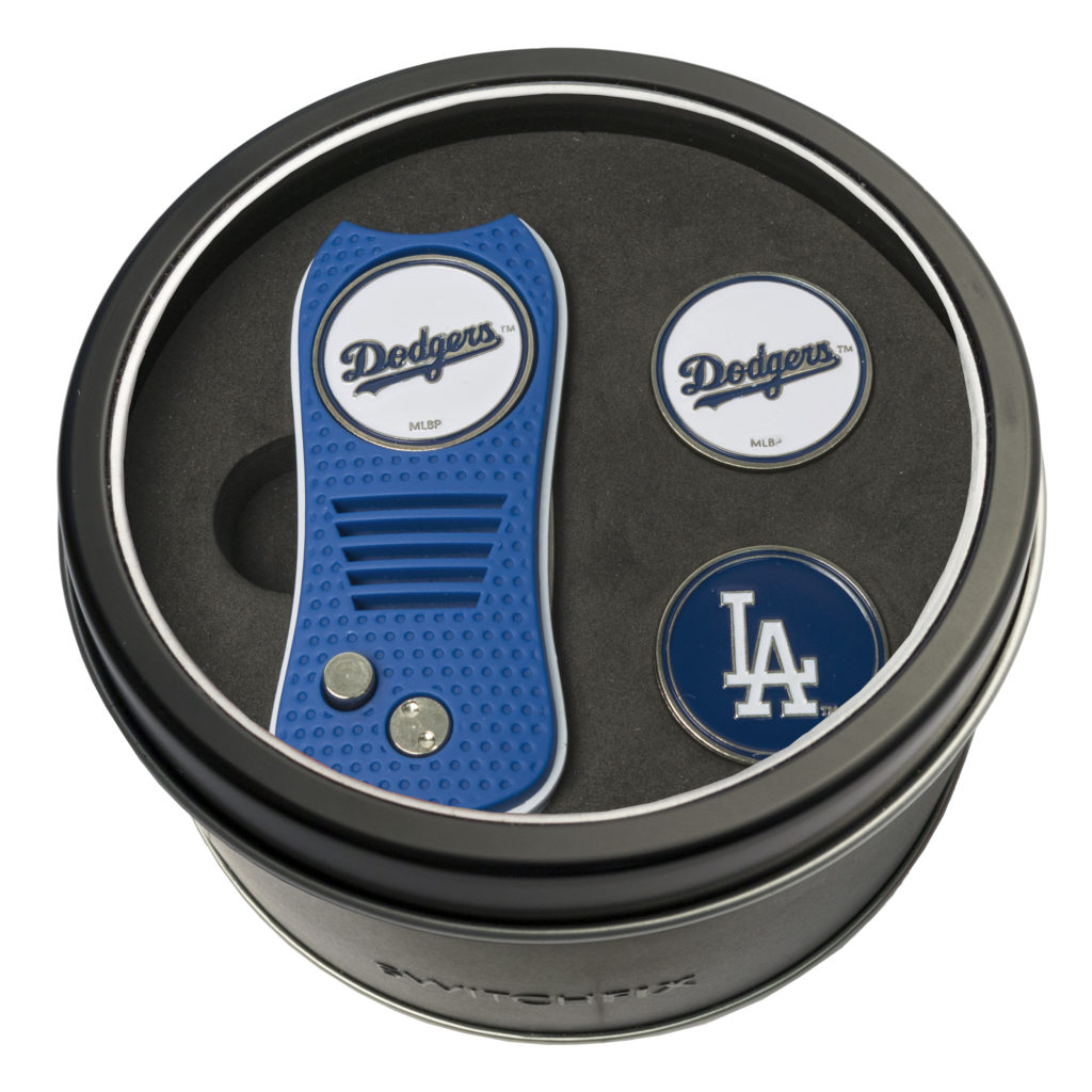 Los Angeles Dodgers Switchfix + 2 Ball Marker Tin Gift Set