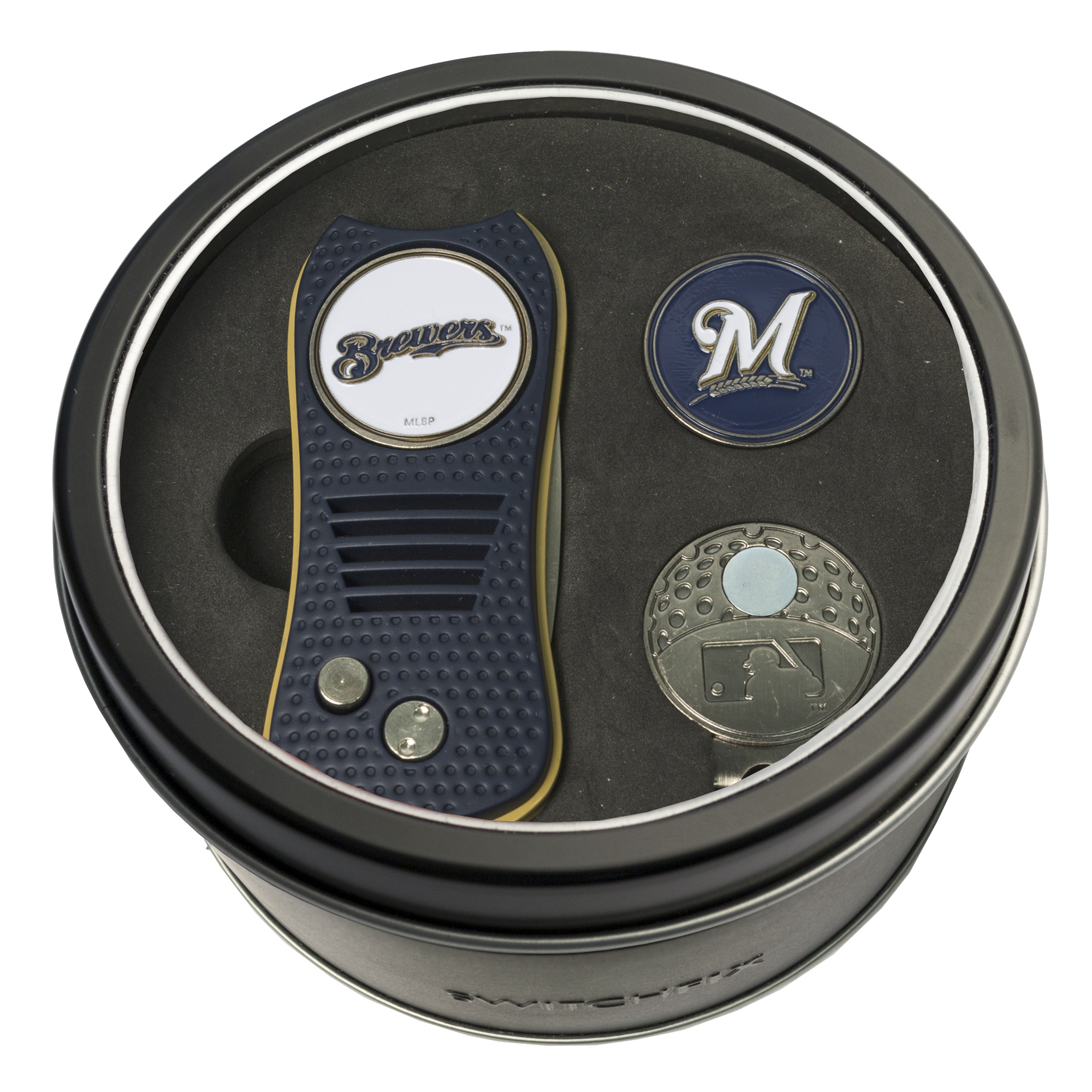 Milwaukee Brewers Switchfix + Cap Clip + Ball Marker Tin Gift Set