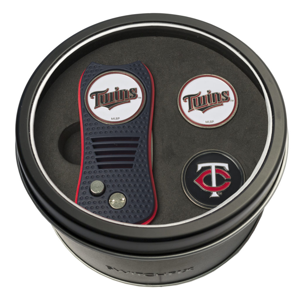 Minnesota Twins Switchfix + 2 Ball Marker Tin Gift Set