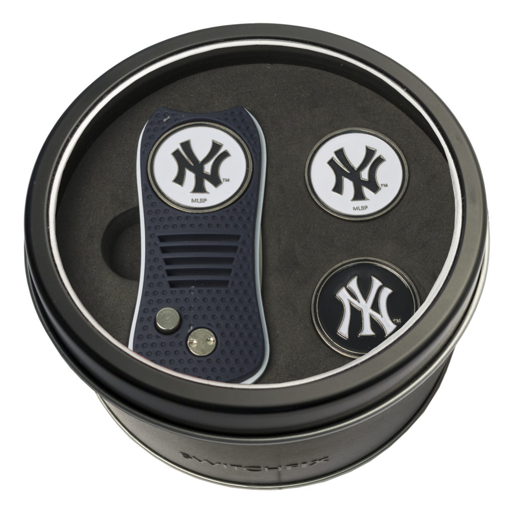 New York Yankees Switchfix + 2 Ball Marker Tin Gift Set