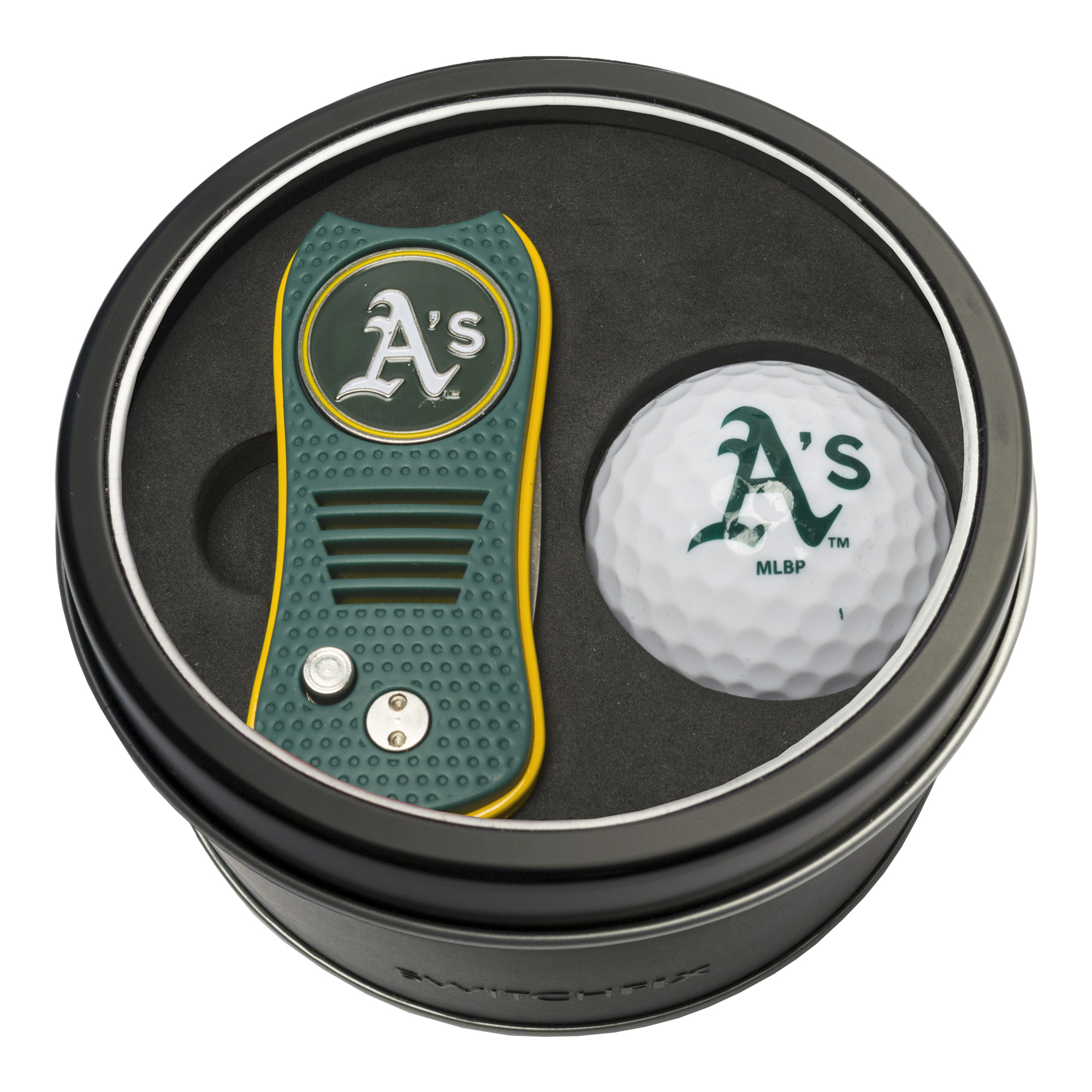 Oakland Athletics Switchfix + Golf Ball Tin Gift Set