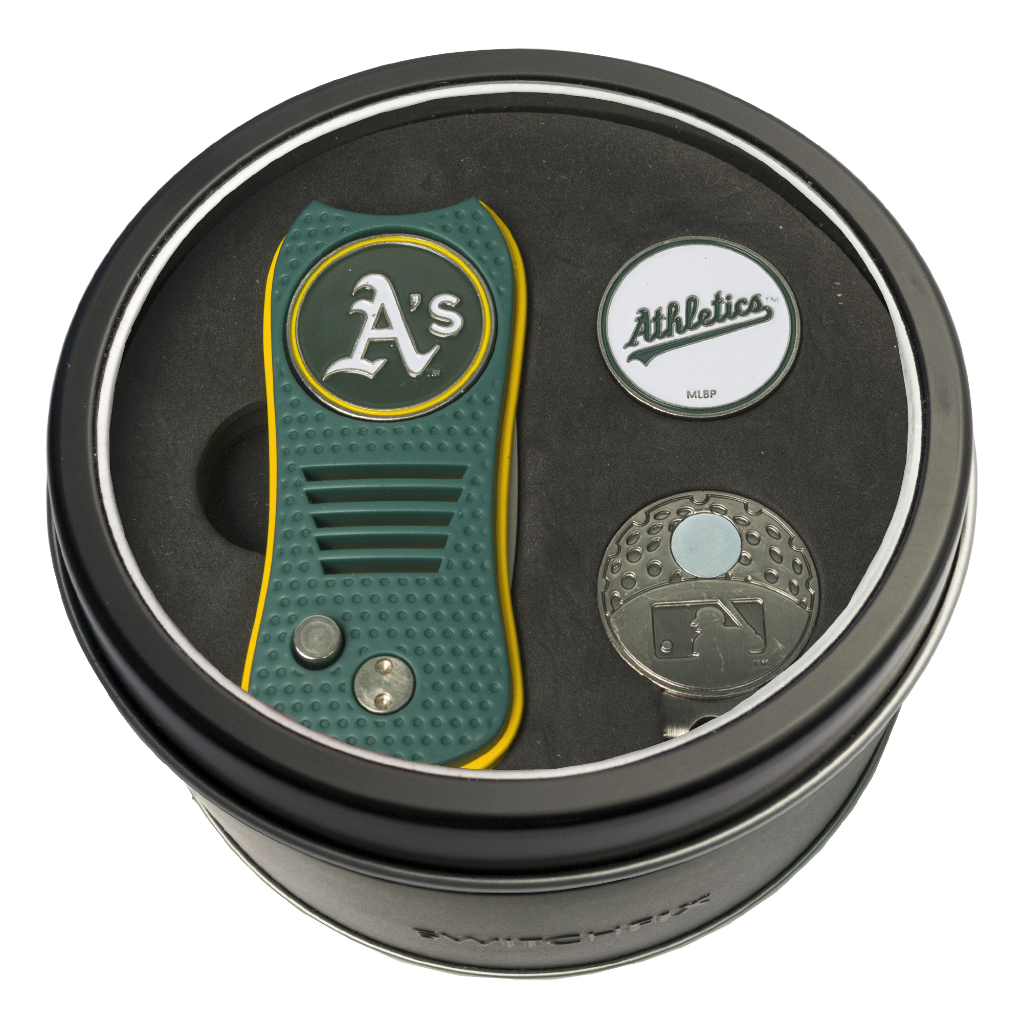 Oakland Athletics Switchfix + Cap Clip + Ball Marker Tin Gift Set