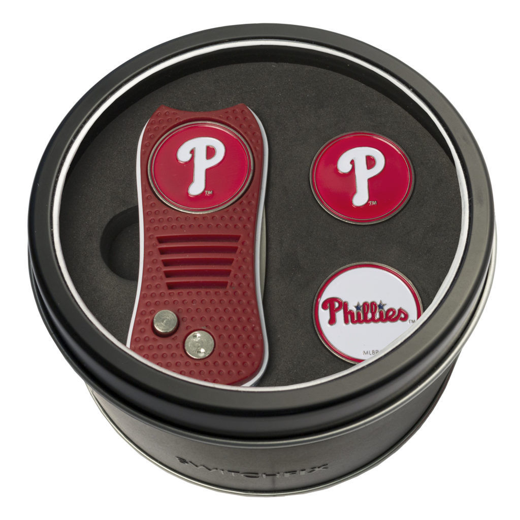 Philadelphia Phillies Switchfix + 2 Ball Marker Tin Gift Set