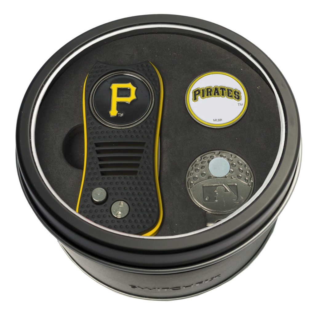 Pittsburgh Pirates Switchfix + Cap Clip + Ball Marker Tin Gift Set