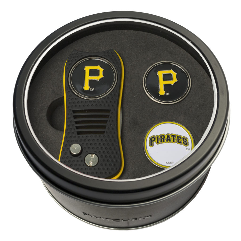 Pittsburgh Pirates Switchfix + 2 Ball Marker Tin Gift Set