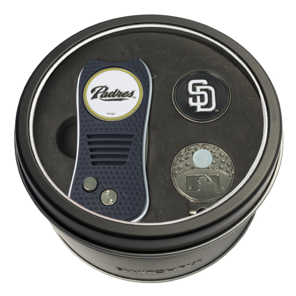 San Diego Padres Switchfix + Cap Clip + Ball Marker Tin Gift Set