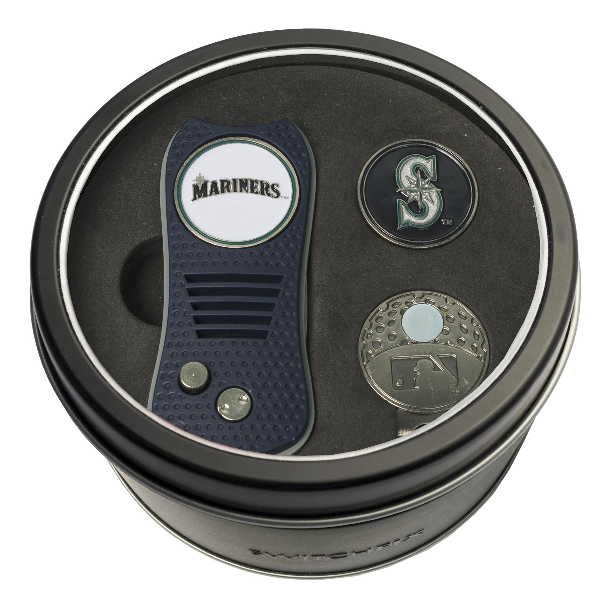 Seattle Mariners Switchfix + Cap Clip + Ball Marker Tin Gift Set