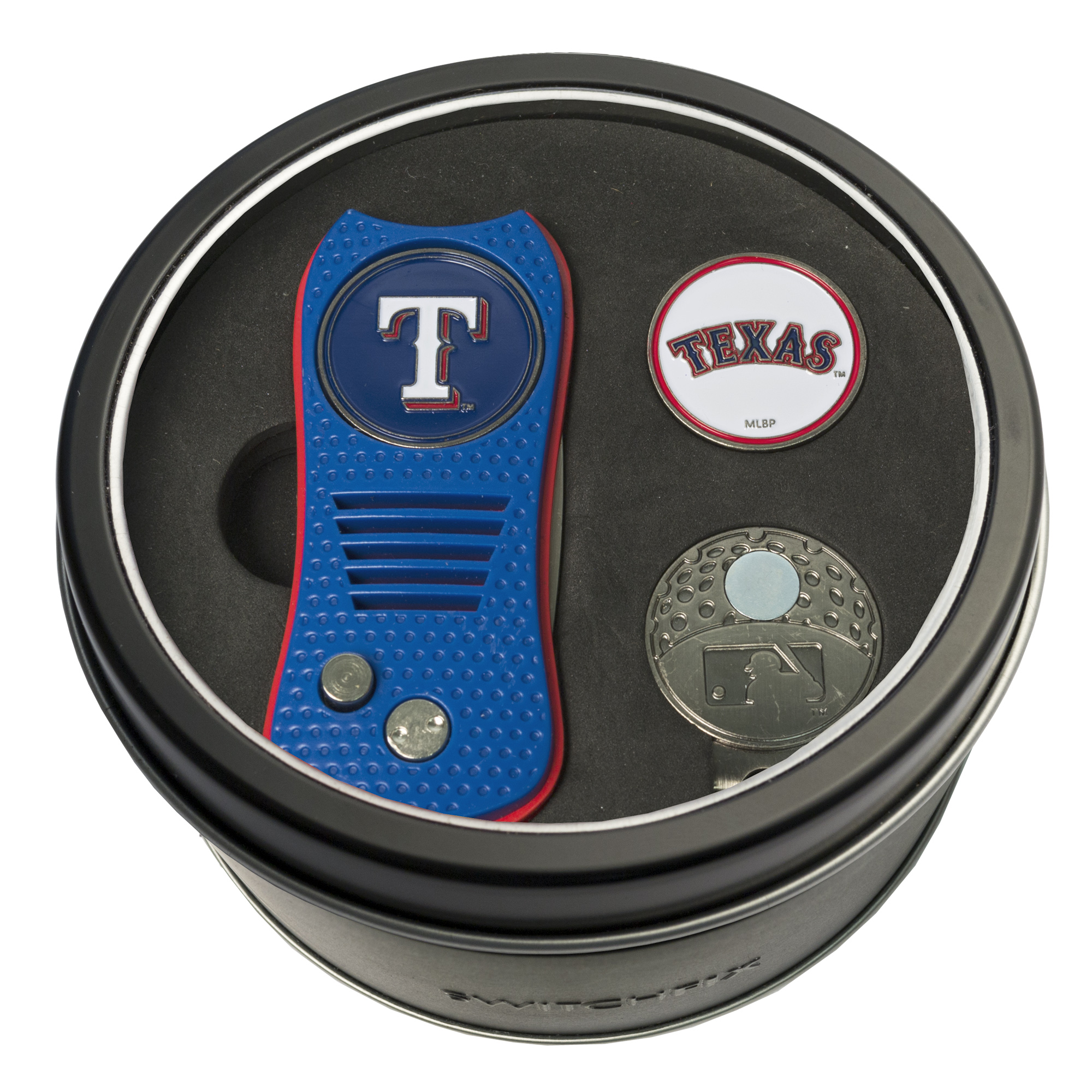 Texas Rangers Switchfix + Cap Clip + Ball Marker Tin Gift Set