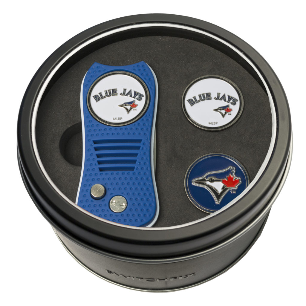 Toronto Blue Jays Switchfix + 2 Ball Marker Tin Gift Set