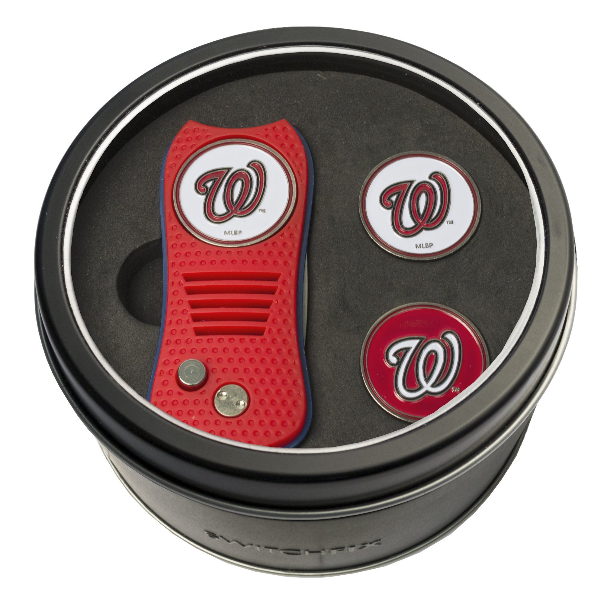 Washington Nationals Switchfix + 2 Ball Marker Tin Gift Set